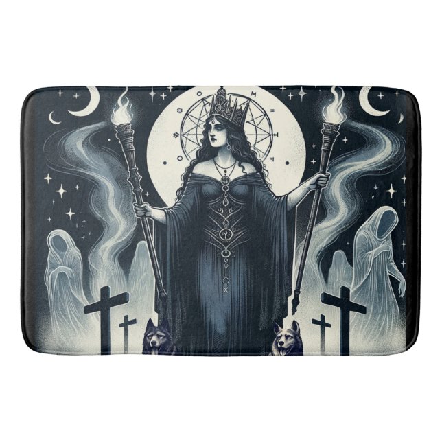 Alfombrilla De Baño Hekate Goddess of the Crossroads Ghostly Spirits (Anverso)
