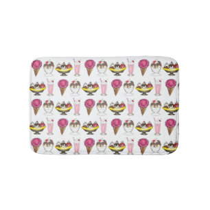 Alfombrilla De Baño Helado Cream Cone Sundae Shake Banana Split