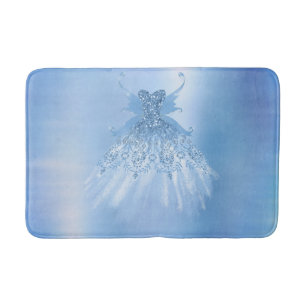 Alfombrilla De Baño Helado de ala de hadas Frost Blue Irish Sheen
