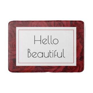 Alfombrilla De Baño "Hello Beautiful" Red Rose Medium