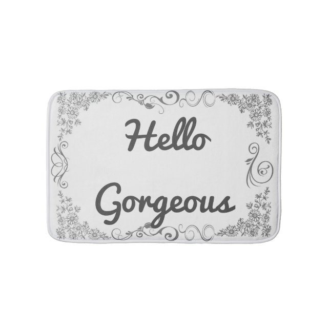 Alfombrilla De Baño "Hello Gorgeous" Swirl Pattern Bath Mat (Anverso)