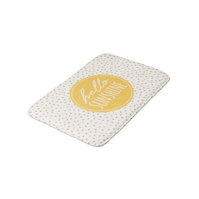 Alfombrilla De Baño Hello Sunshine DoPattern Yellow Faux Gold (Angular)
