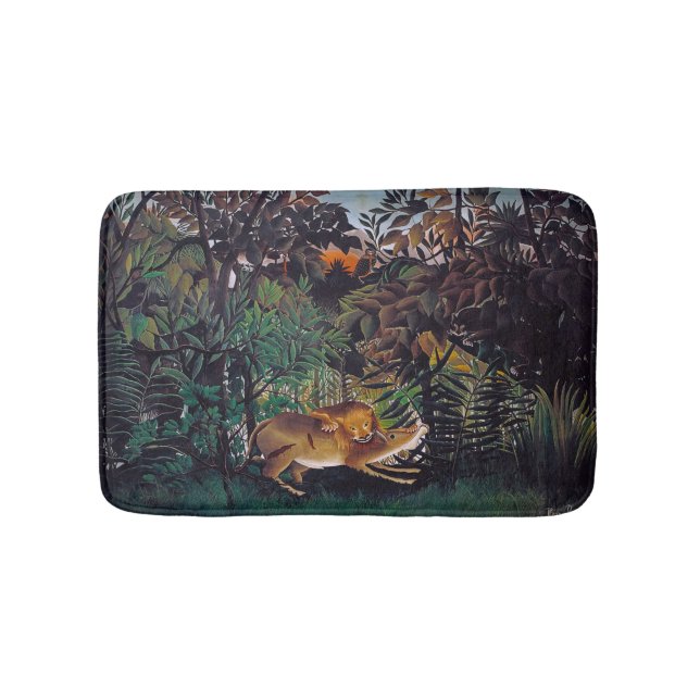 Alfombrilla De Baño Henri Rousseau - El león hambriento (Anverso)