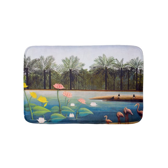 Alfombrilla De Baño Henri Rousseau - Los flamencos (Anverso)