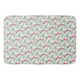 Alfombrilla De Baño Hermosa Flora Rosa