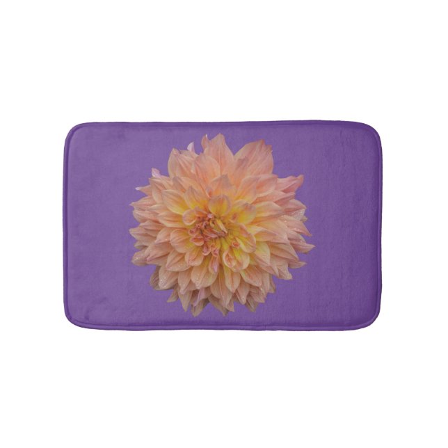 Alfombrilla De Baño Hermosa naranja dahlia (Anverso)