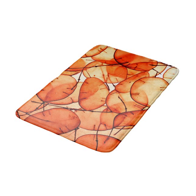 Alfombrilla De Baño Hermosa Naranja Leaf Bath Mat (Angular)