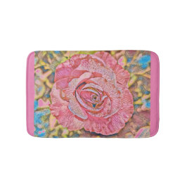 Alfombrilla De Baño Hermosa pintura rosa rosa