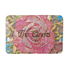 Alfombrilla De Baño Hermosa pintura rosa rosa