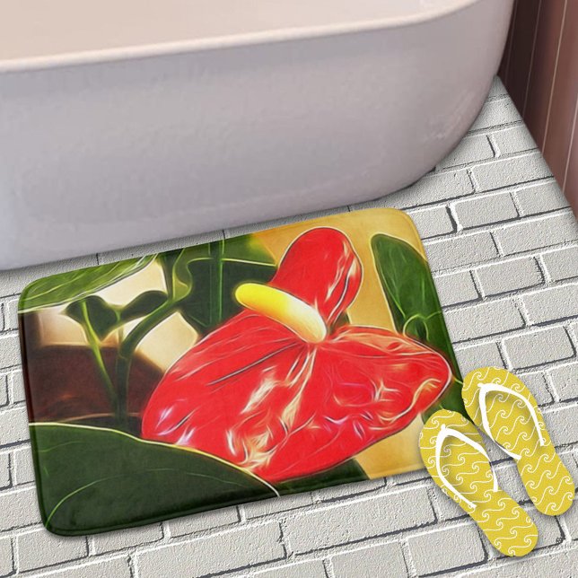 Alfombrilla De Baño Hermosa y brillante fotografía de la flor del Antr (Subido por el creador)