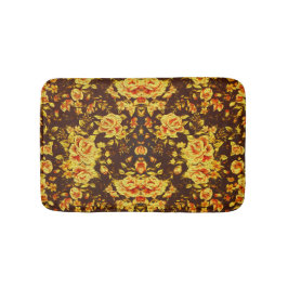 Alfombrilla De Baño Hermosas flores amarillas vintage
