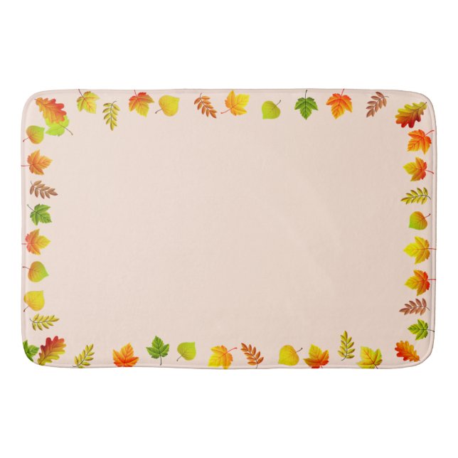 Alfombrilla De Baño Hermosas Hojas de Otoño (Anverso)
