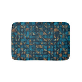Alfombrilla De Baño Hermoso aspecto de patchwork en verde azulado oscu