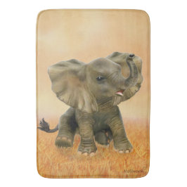 Alfombrilla De Baño Hermoso elefante bebé africano