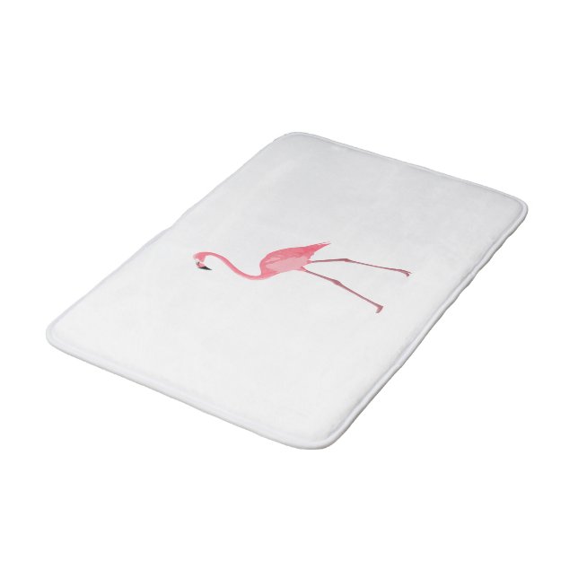 Alfombrilla De Baño Hermoso Flamingo Rosa (Angular)