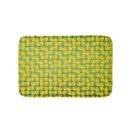 Alfombrilla De Baño Hermoso Floral Amarillo