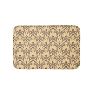 Alfombrilla De Baño Hermoso patrón étnico de Damasco puntillismo