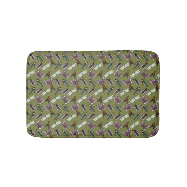 Alfombrilla De Baño Hermoso patrón floral (Anverso)