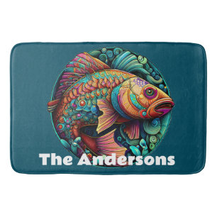 Alfombrilla De Baño Hermoso pescado vibrante