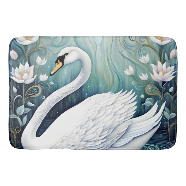 Alfombrilla De Baño Hermoso Swan (Anverso)