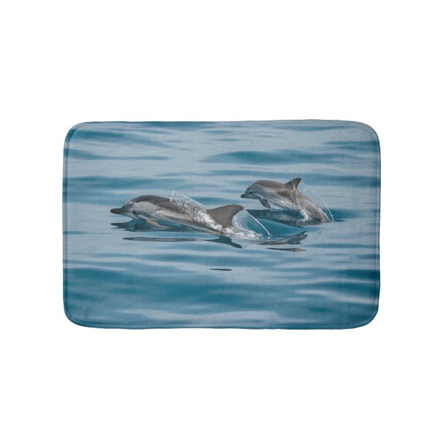 Alfombrilla De Baño Hermosos delfines acuáticos (Anverso)