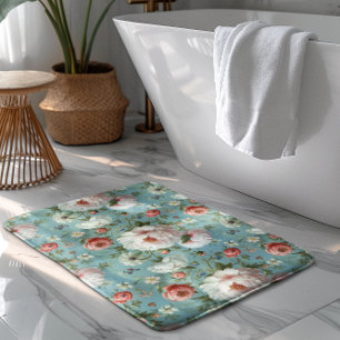 Alfombrilla De Baño Hermosos pueblos blancos y rojos