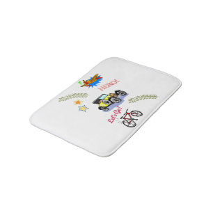 Alfombrilla De Baño Hero Bicycle Car Airplane Ducha cuarto de baño