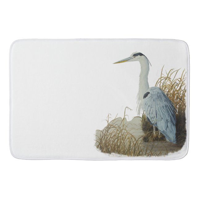 Alfombrilla De Baño Heron En Marsh Edge Bath Mat (Anverso)