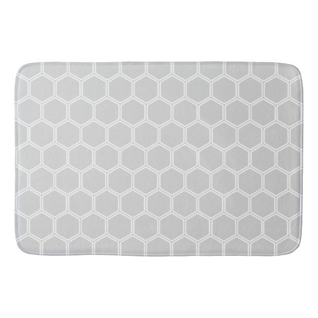 Alfombrilla De Baño Hexágono plateado 1 (Anverso)