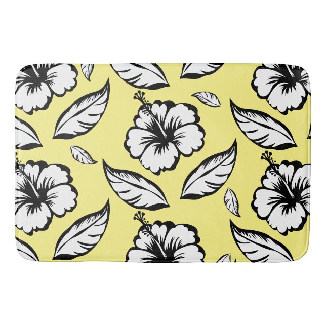 Alfombrilla De Baño Hibiscus Floral (Anverso)