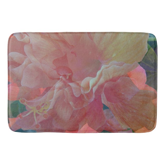 Alfombrilla De Baño Hibiscus Pique Fabric (Anverso)