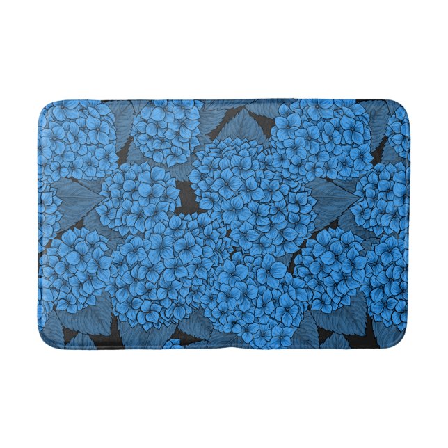 Alfombrilla De Baño Hidrangea azul (Anverso)