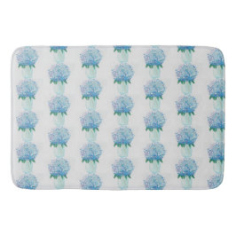 Alfombrilla De Baño Hidrangea azul y púrpura