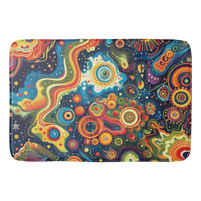 Alfombrilla De Baño Hippie Art Bath Mat (Anverso)