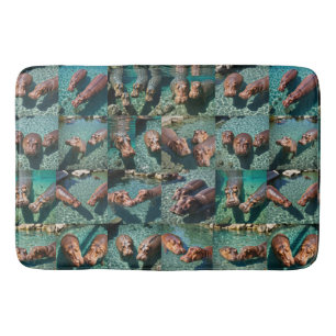 Alfombrilla De Baño Hippos en juego: Un paraíso de estanques