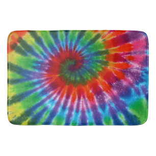Alfombrilla De Baño Hippy Tie Dye 60 Retro Colorful Boho