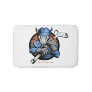 Alfombrilla De Baño Hockey Rat Bathroom Mat