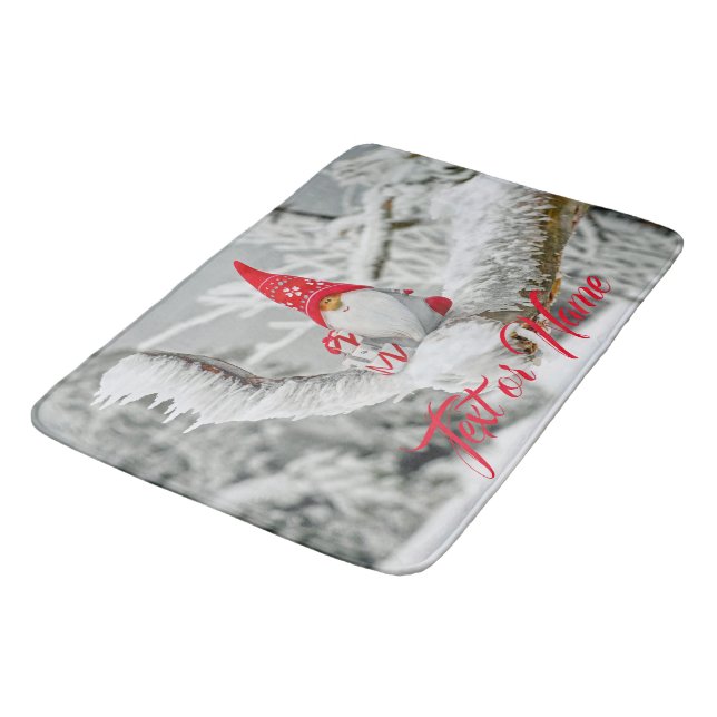 Alfombrilla De Baño Hogar de los Navidades de invierno Gnome Bath Rug  (Angular)