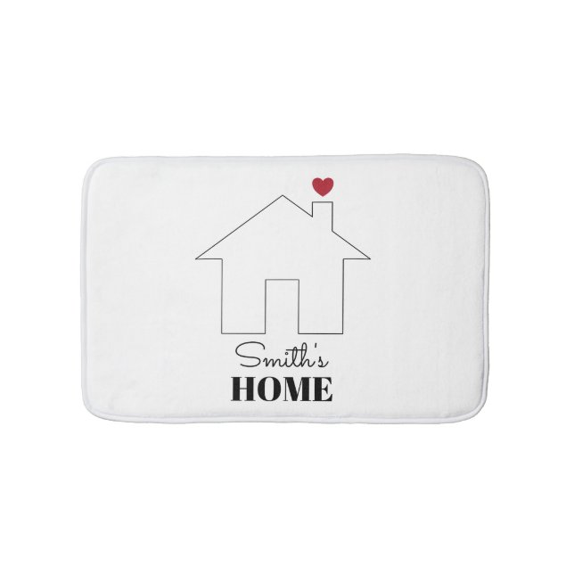 Alfombrilla De Baño Hogar de Smith con Corazón (Anverso)