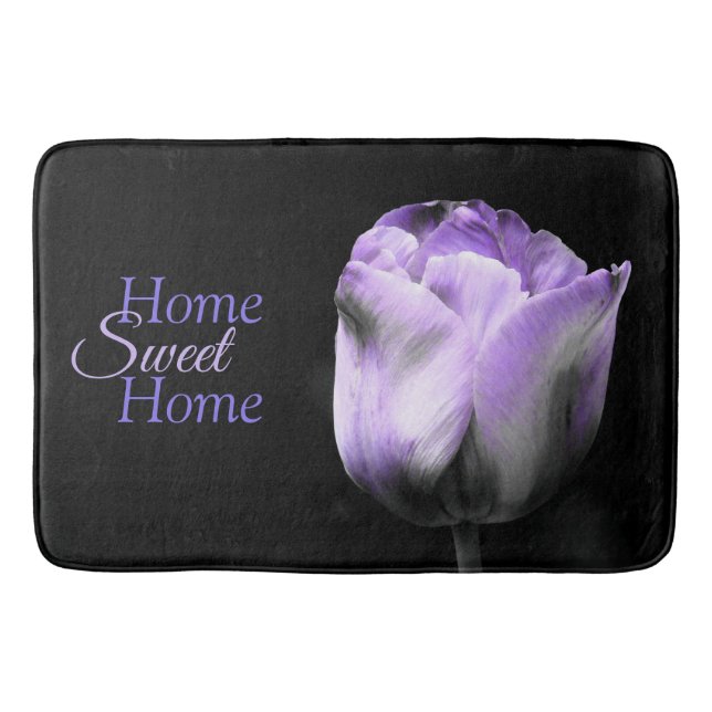 Alfombrilla De Baño Hogar Sweet Home Purple Tulip (Anverso)