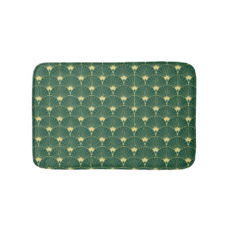 Alfombrilla De Baño Hoja de palmera: patrón art deco.