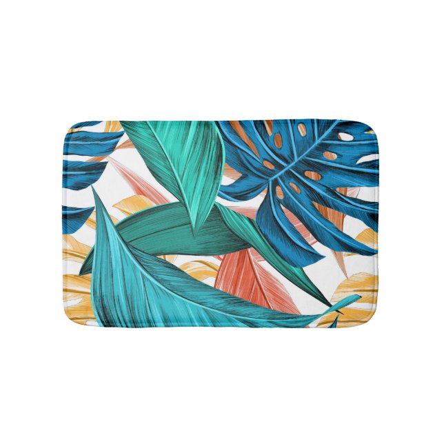 Alfombrilla De Baño Hojas coloridas (Anverso)