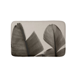 Alfombrilla De Baño Hojas de árbol de plátano en sepia