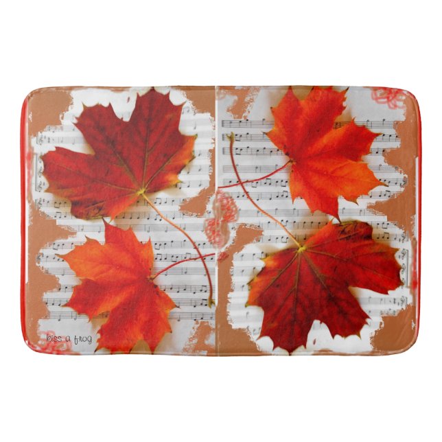 Alfombrilla De Baño Hojas de Auntumn con música (Anverso)