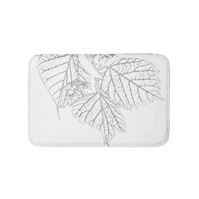 Alfombrilla De Baño Hojas de Basswood (Anverso)