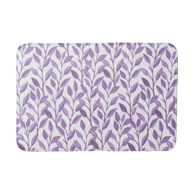 Alfombrilla De Baño Hojas de lavanda (Anverso)