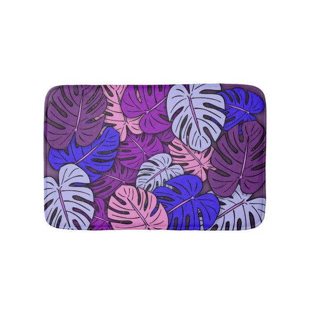 Alfombrilla De Baño Hojas de Monstera #4 (Anverso)