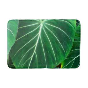 Alfombrilla De Baño Hojas de palma, follaje tropical, selva