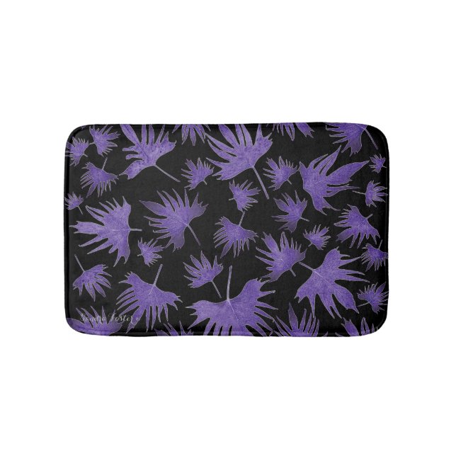Alfombrilla De Baño Hojas moradas de vino canario (Anverso)