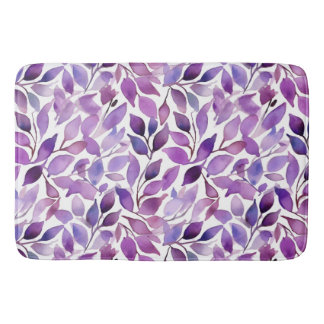 Alfombrilla De Baño Hojas Purpura